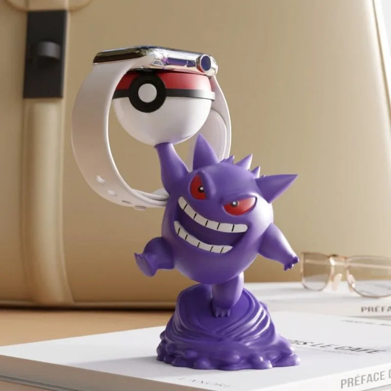 Pokemon Gengar Watch Charging Stand for Iwatch Series 9 8 7 6 5 SE 4 3 2 Charger Dock Station Resin Bracket Tabletop Decor New