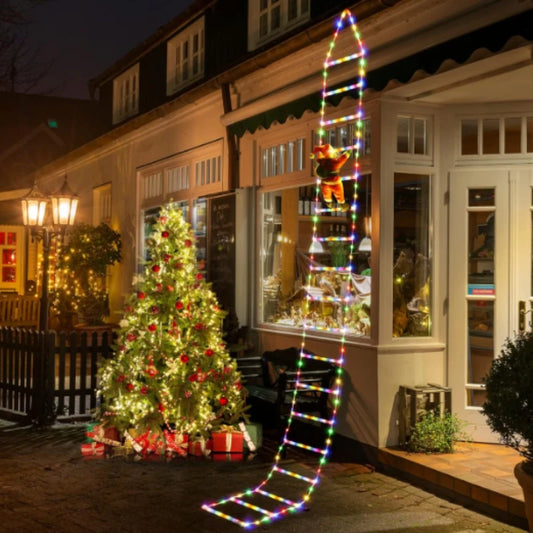 Christmas LED Santa Claus Climbing Ladder Light USB